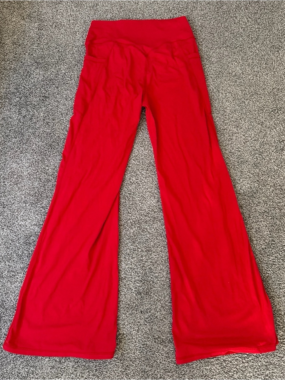 Red Wide Leg Yoga Pants